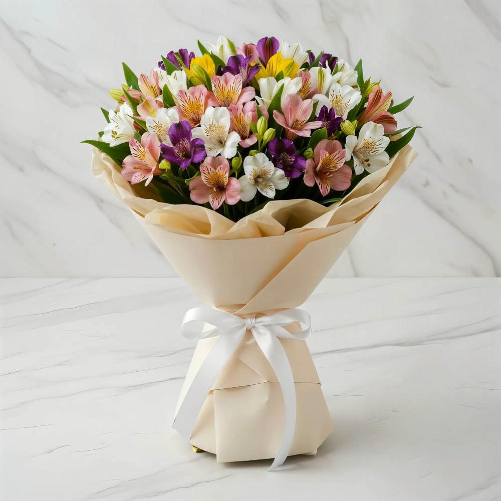 Букет цветов из: Альстромерии в Лукино