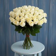 Букет 51 Белая роза Эдлесс Лав в Лукино