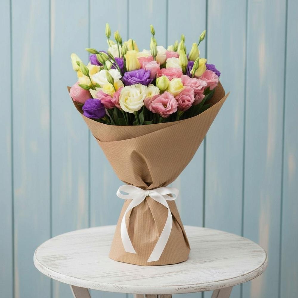 Букет цветов из: Лизиантусы в Лукино