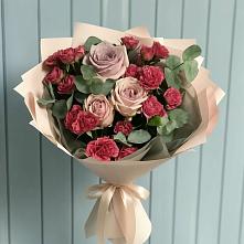 Букет цветов из:  Гвоздики и Розы #REPLACE_PRED# Лукино