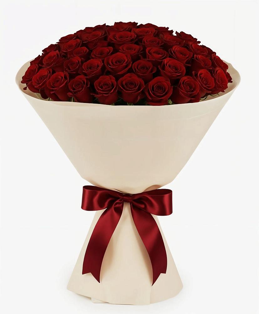 Букет 101 Бордовая роза Блэк Бакарра в Лукино