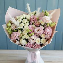Букет цветов из:  Альстромерии и Розы в Лукино