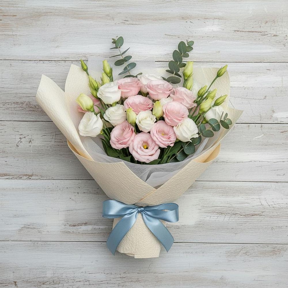 Букет цветов из: Лизиантусы в Лукино